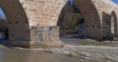 Türkiye 'nin Aspendos kentindeki kemer köprüsü