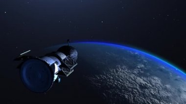 Uzay gemisi güneş panelleri açıyor. Bu görüntünün elementleri NASA tarafından desteklenmektedir
