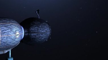 Uzay gemisi güneş panelleri açıyor. Bu görüntünün elementleri NASA tarafından desteklenmektedir