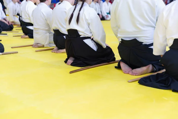 Séminaire de formation sur les armes des arts martiaux à kimono — Photo