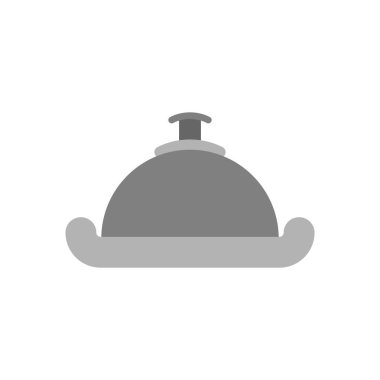 Resepsiyon zili izole. Tablo çan vektör çizim