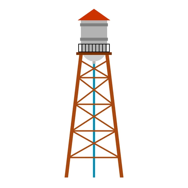 Torre Agua Aislada Torre Que Contiene Agua Ilustración Del Vector — Vector de stock