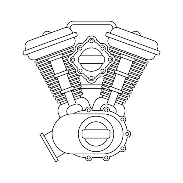 机车赛车 摩托车被隔离 矢量插图 — 图库矢量图片