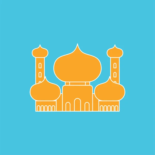 Mezquita Edificio Religioso Islámico Ilustración Vectorial Para Vacaciones Musulmanas Eid — Archivo Imágenes Vectoriales