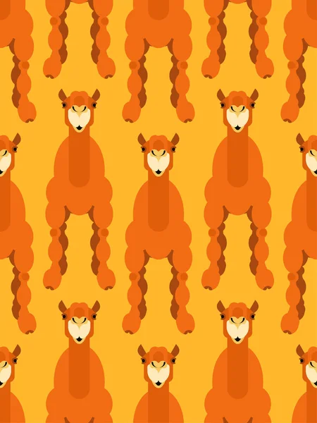Camel Pattern Seamless Animal Uae Beast Desert Background Vector Illustration — Stock Vector