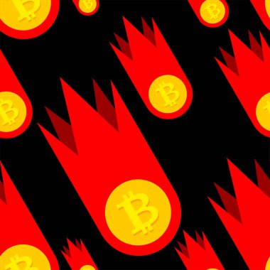 Düşen bitcoin fiyat desen. Kripto para birimi değerini azaltın. Arka plan vektör çizim