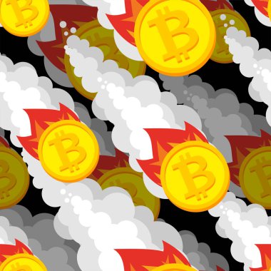 Düşen bitcoin fiyat desen. Kripto para birimi değerini azaltın. Arka plan vektör çizim