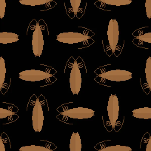 Hamam böceği deseni Pixel art. Böcek 8 bit arka plan. Böcek süsleme. Hata doku. Vektör illustratio