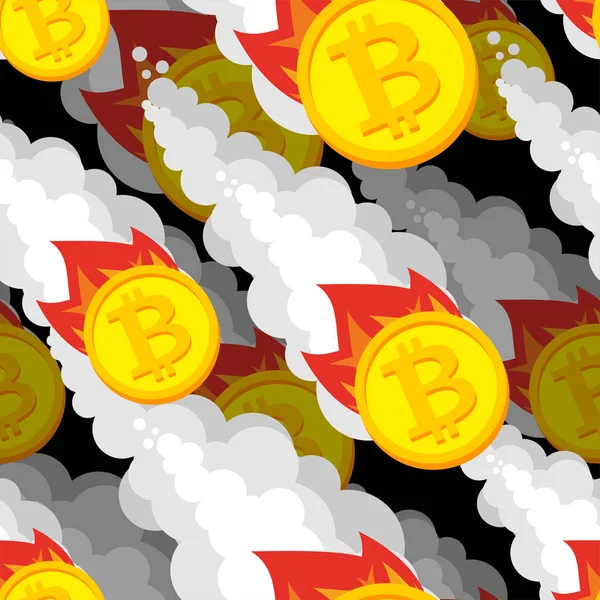 Düşen bitcoin fiyat desen. Kripto para birimi değerini azaltın. Arka plan vektör çizim