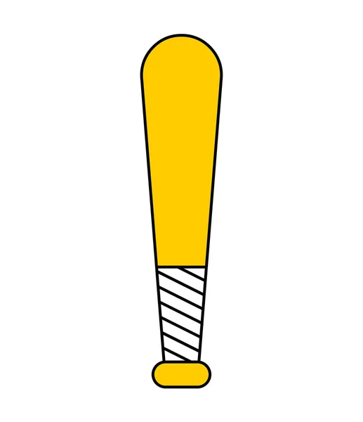 Honkbalknuppel Geïsoleerd Sport Stick Vector Illustratio — Stockvector