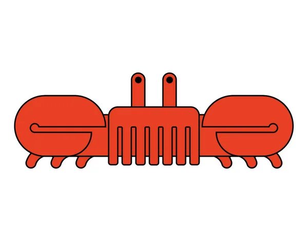 Krabba Isolerade Ocean Cancer Marina Djur Vektor Illustratio — Stock vektor