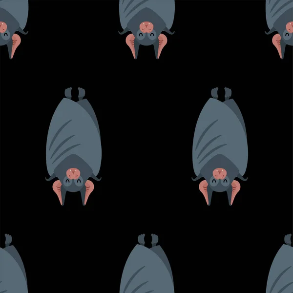 Bat Pattern Seamless Night Animals Ornament Vector Backgroun — Stock Vector