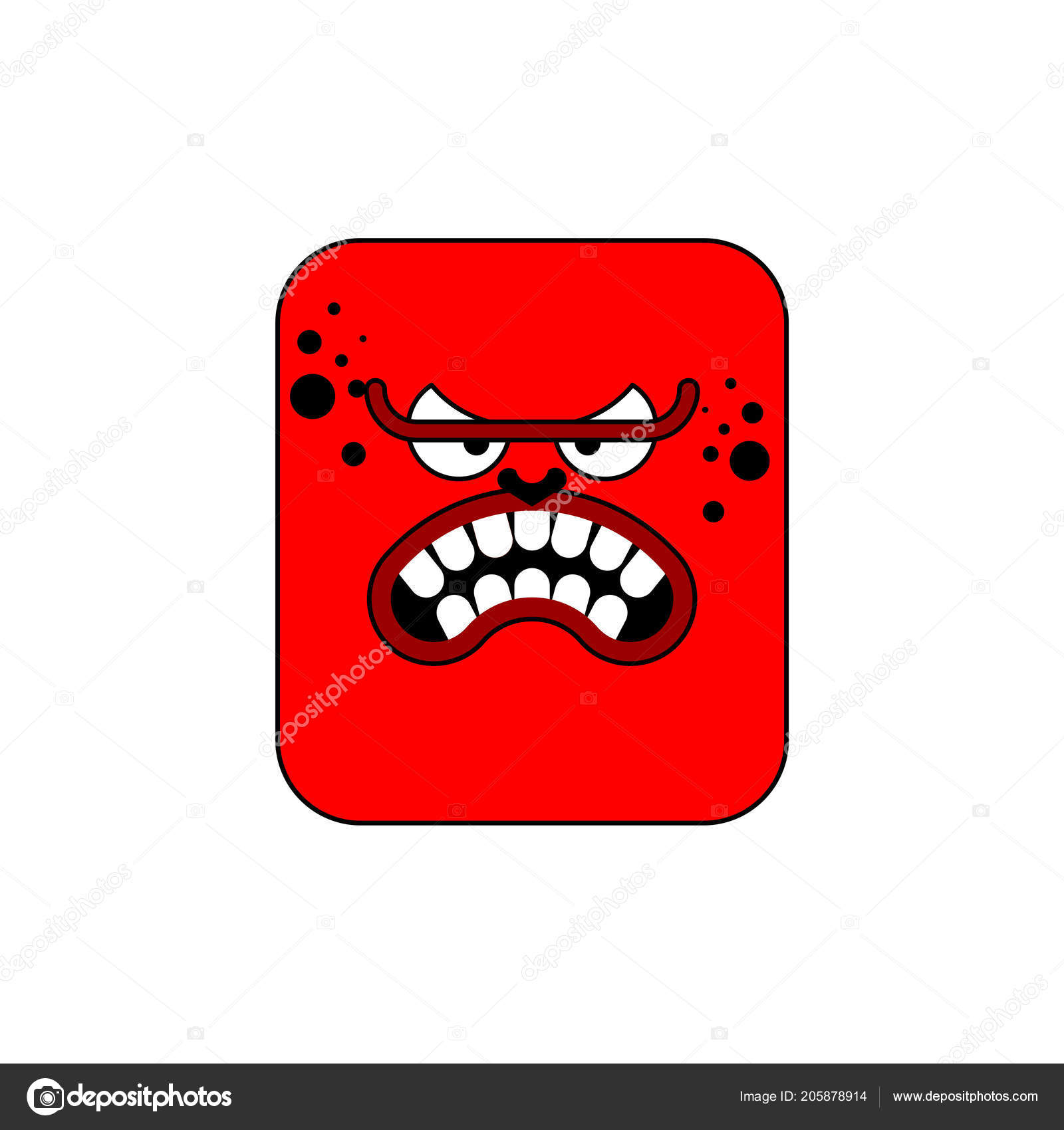 Wut Rotes Gesicht Symbol Böser Arbeiter Wütender Roter Chef Vektor  Stock-Vektorbild von ©popaukropa 205878914, image size:1600x1700