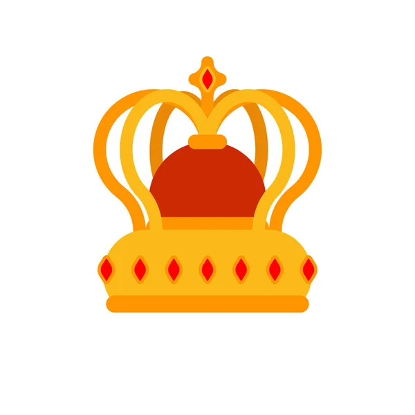 Couronne Royale Isolée Casquette Empereur Illustration Vectorielle — Image vectorielle