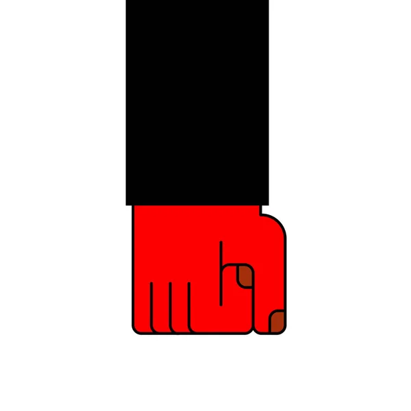 Boss Fist Red Isolated Hand Vector Illustratio — Stock Vector