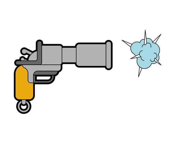 Estilo Cartoon Arma Arma Brinquedo Vector Illustratio — Vetor de Stock