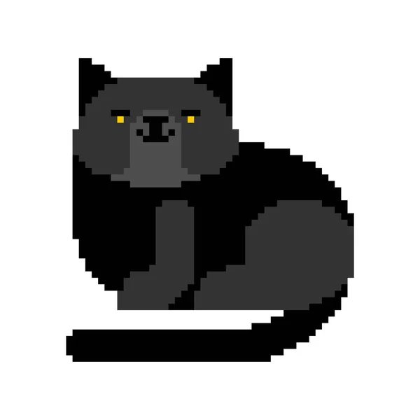 Arte Pixel Gato Preto Bit Animal Estimação Casa Digital Vector imagem  vetorial de popaukropa© 208910236