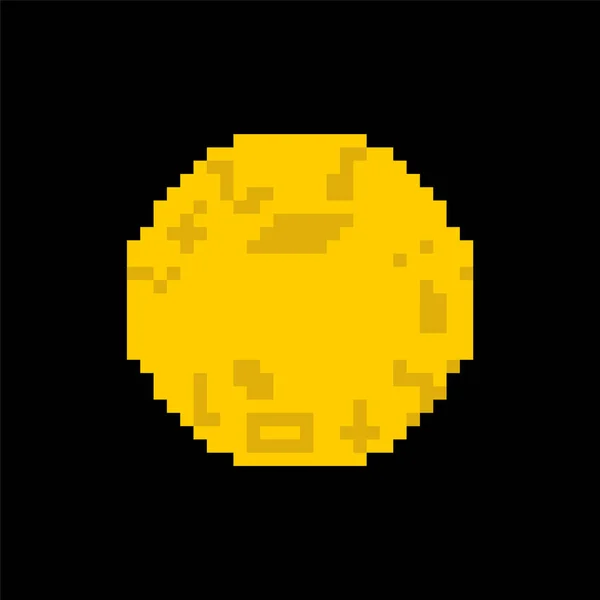 Moon Pixelart Planet Bitar Vektorillustration — Stock vektor