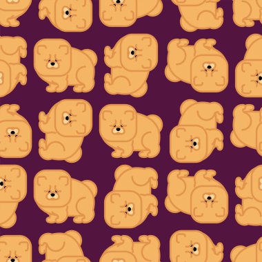 Chow Chow desen sorunsuz. Çin için köpek. Evde beslenen hayvan vektör arka plan