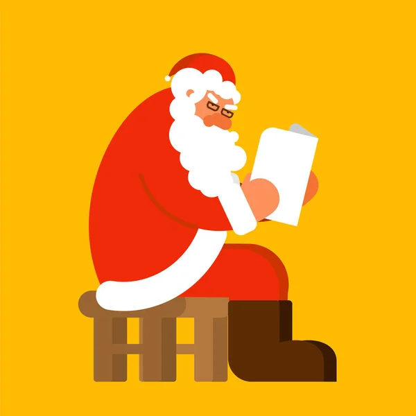 Santa Olvasó Mail Mikulás Üzenetet Gyermekek Karácsonyi Levele Szilveszter Karácsony — Stock Vector