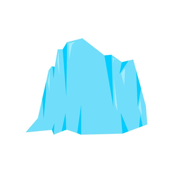 Montagna Ghiaccio Isolata Sasso Neve Iceberg Vector Illustratio — Vettoriale Stock