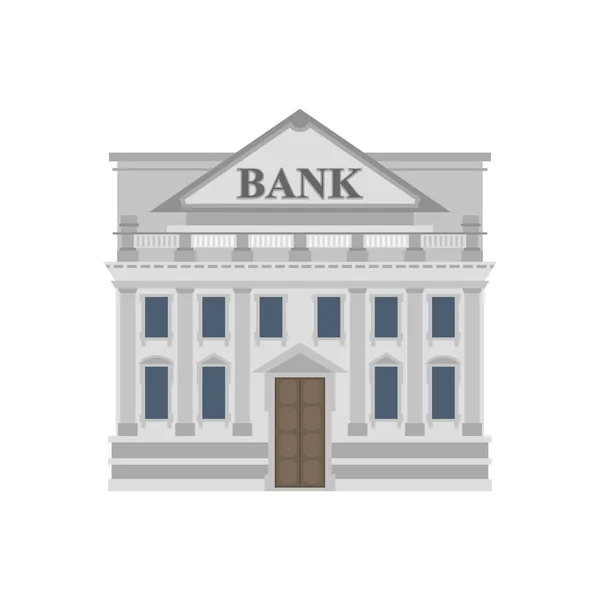 Bank Épülete Pénzügyi Építészeti Oszlopokkal — Stock Vector