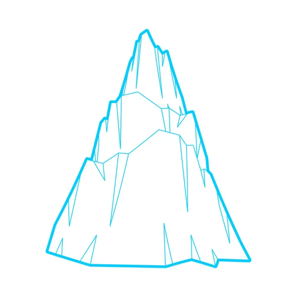 Montaña Hielo Aislada Roca Nieve Iceberg Vector Illustratio — Vector de stock