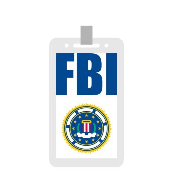 FBI rozeti izole. Federal Bureau of Investigation SIG
