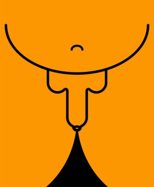 Erkek penis resim. Modern sanat. Fram için şablon
