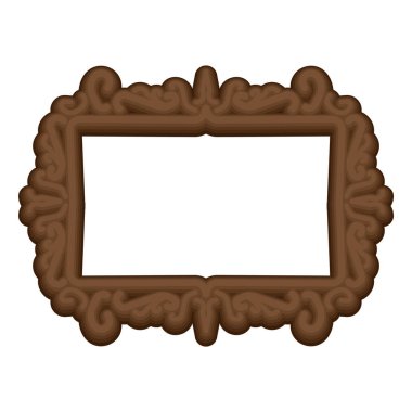 Çerçeve Kraliyet stili. Kraliyet tasarım şablonu. Zengince dekore edilmiştir. Vektör illustratio