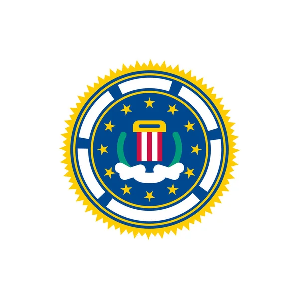 Selo Fbi Gabinete Federal Investigação Sig — Vetor de Stock
