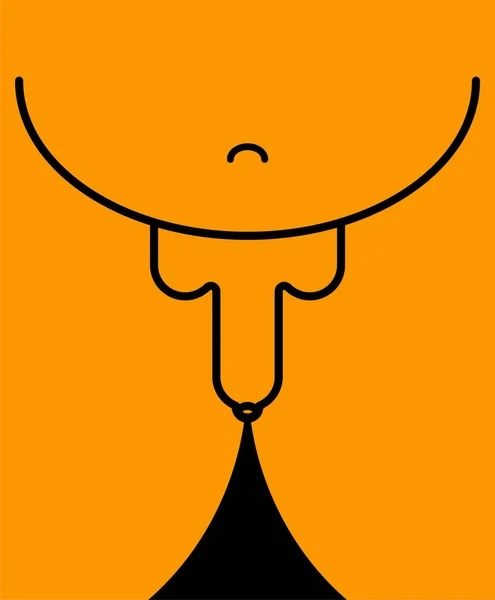 Mužský Penis Obraz Moderní Umění Šablona Pro Fram — Stockový vektor