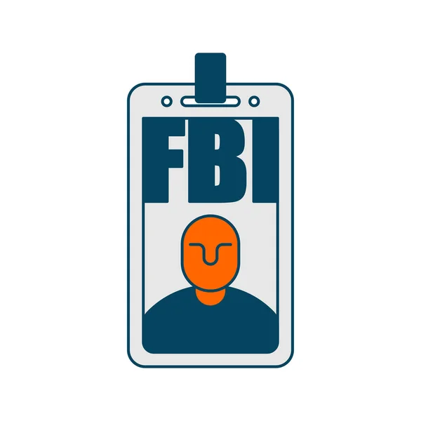 Fbi Badge Isolated Federal Bureau Investigation Sig — Stock Vector