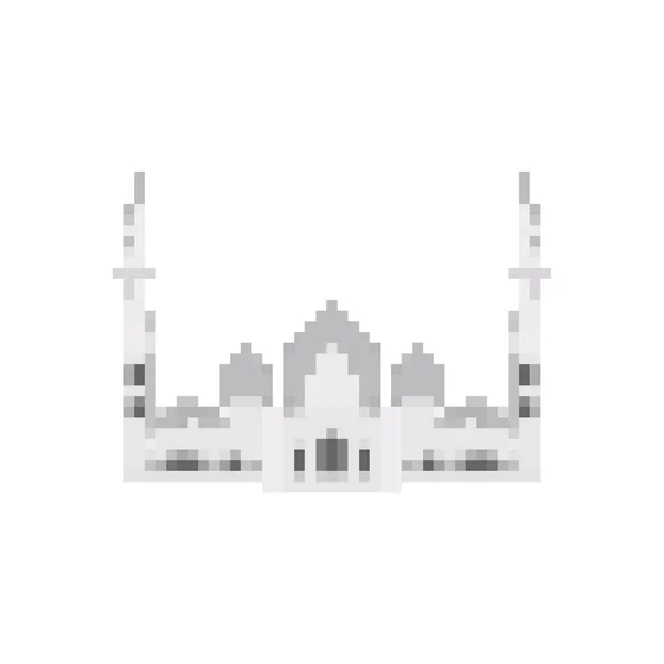 Taj Mahal Pixel Art Agra Landmark Bites India Showplace Képpontosítás — Stock Vector