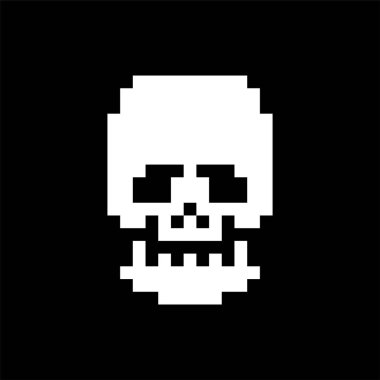 Kafatası piksel sanat. Bones anatomisi 8 bit. Pikselleştirme insan iskelet sistemi 16 bit. Eski oyun bilgisayar grafik stili