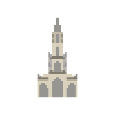 Berne Katedrali piksel sanat. Berne landmark 8 bit. İsviçre showplace Pixelate 16 bit. Eski oyun bilgisayar grafik stili