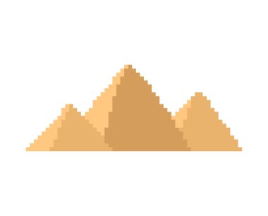 Mısır piramitleri piksel sanat. Eskiler landmark 8 bit. Mısır showplace Pixelate 16 bit. Eski oyun bilgisayar grafik stili