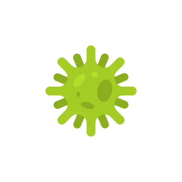 Virus Molecule Green Bacterium Isolated Cell Disease Vector Illustration — Stock Vector