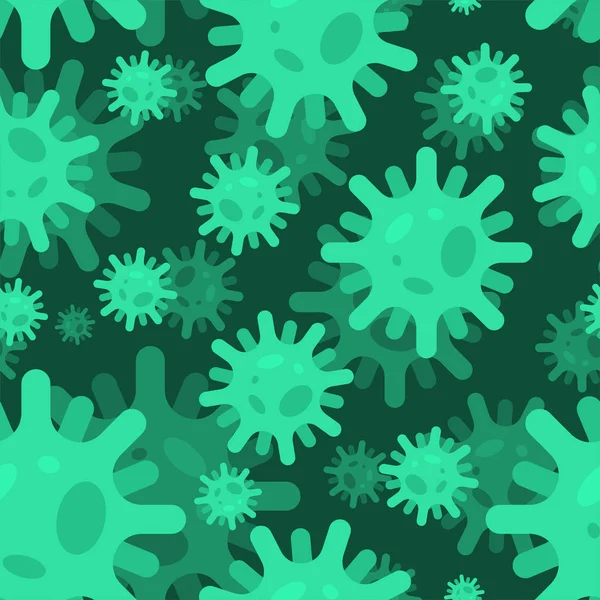 Patrón Virus Sin Fisuras Fondo Bacteriano Adorno Enfermedad Celular Textura — Archivo Imágenes Vectoriales