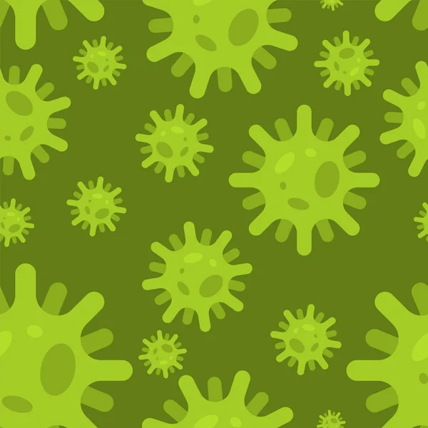 Virus Vzor Bezešvé Bakterie Pozadí Buňka Nemoc Ornament Epidemie Textura — Stockový vektor