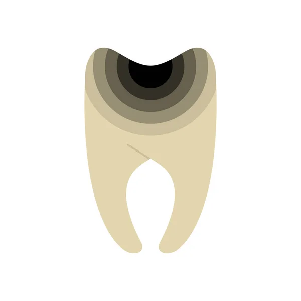 Кариес Больной Зуб Изолирован Черная Дыра Зубах — стоковый вектор