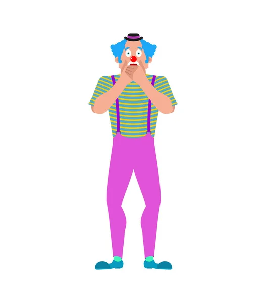 Clown Omg Craignez Drôle Homme Redoutable Arlequin Illustration Vectorielle — Image vectorielle