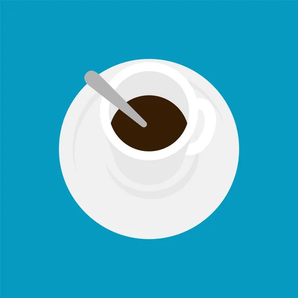 Kaffekopp Ovanifrån Isolerade Vector Illustratio — Stock vektor