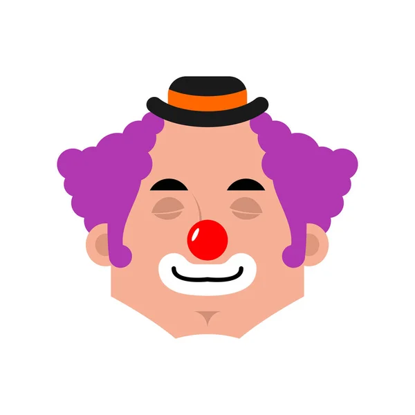Avatar Émotion Sommeil Clown Amusant Dormant Emoji Visage Arlequin Illustration — Image vectorielle