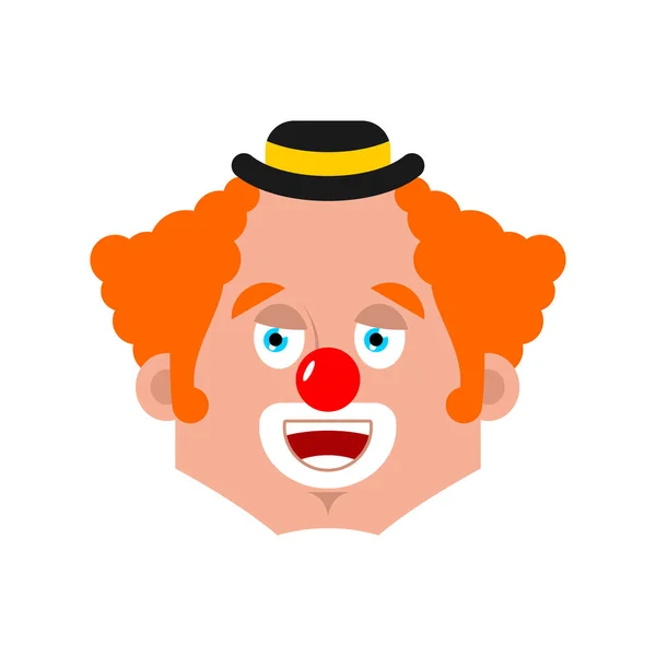 Avatar Émotion Heureuse Clown Drôle Joyeux Emoji Visage Arlequin Illustration — Image vectorielle