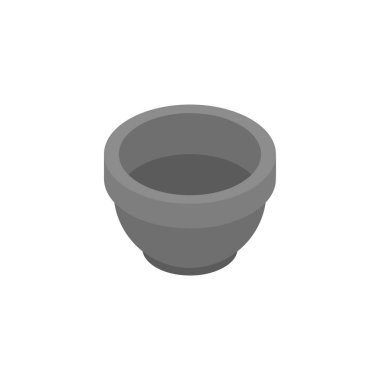 Harç izole. Eczane ekipman. Dishware vektör çizim. Mutfak eşyaları aracı