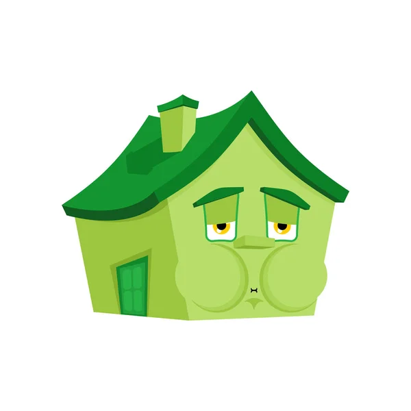 House Nausea Feeling Sick Emotion Isolated Sick Home Cartoon Style — Stock Vector