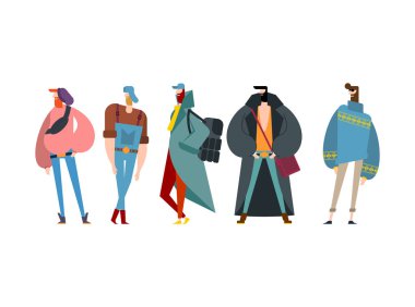 Hipster küme. Sakallı trendy adam. moda-sökücü  