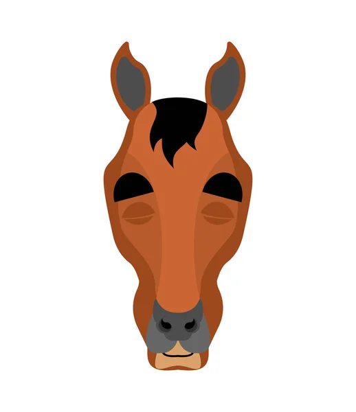 Cavallo Che Dorme Emoji Emozioni Destriero Addormentato Hoss Dormiente Illustrazione — Vettoriale Stock
