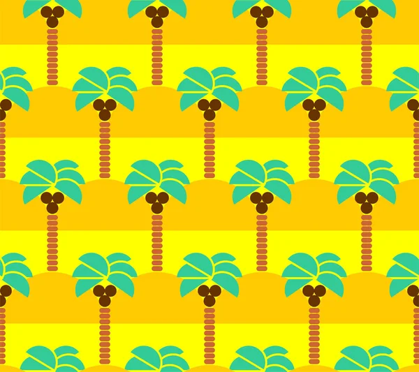 Patrón Palmera Sin Costuras Fondo Del Árbol Coco — Archivo Imágenes Vectoriales